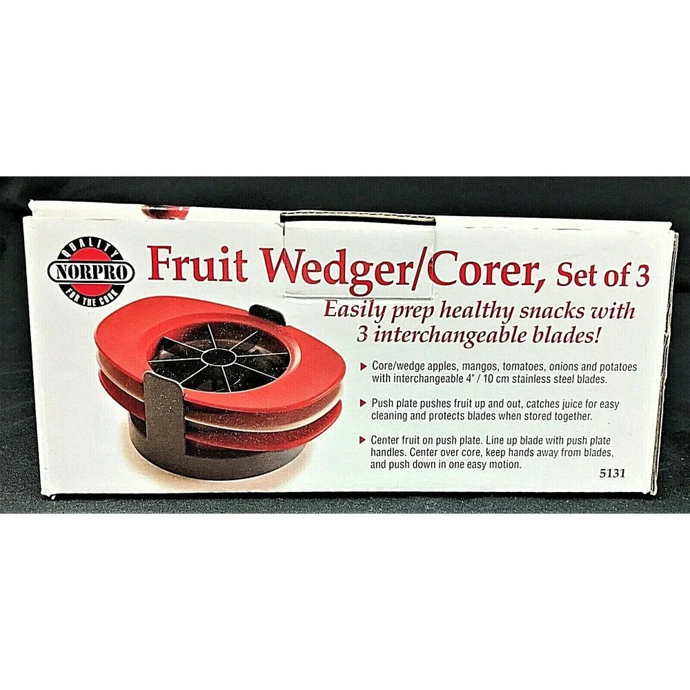Norpro Fruit & Vegetable Wedger / Corer Nesting Set of 3